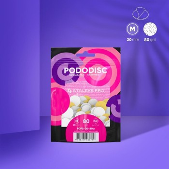 Сменяеми файлове на мека основа за диск за педикюр Pododisc M размер 80 грит /50бр./