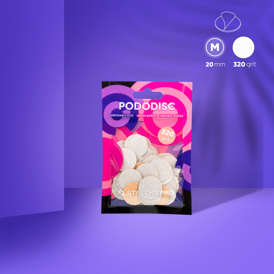 Сменяеми файлове за диск за педикюр Pododisc M размер 320 грит /50 бр./