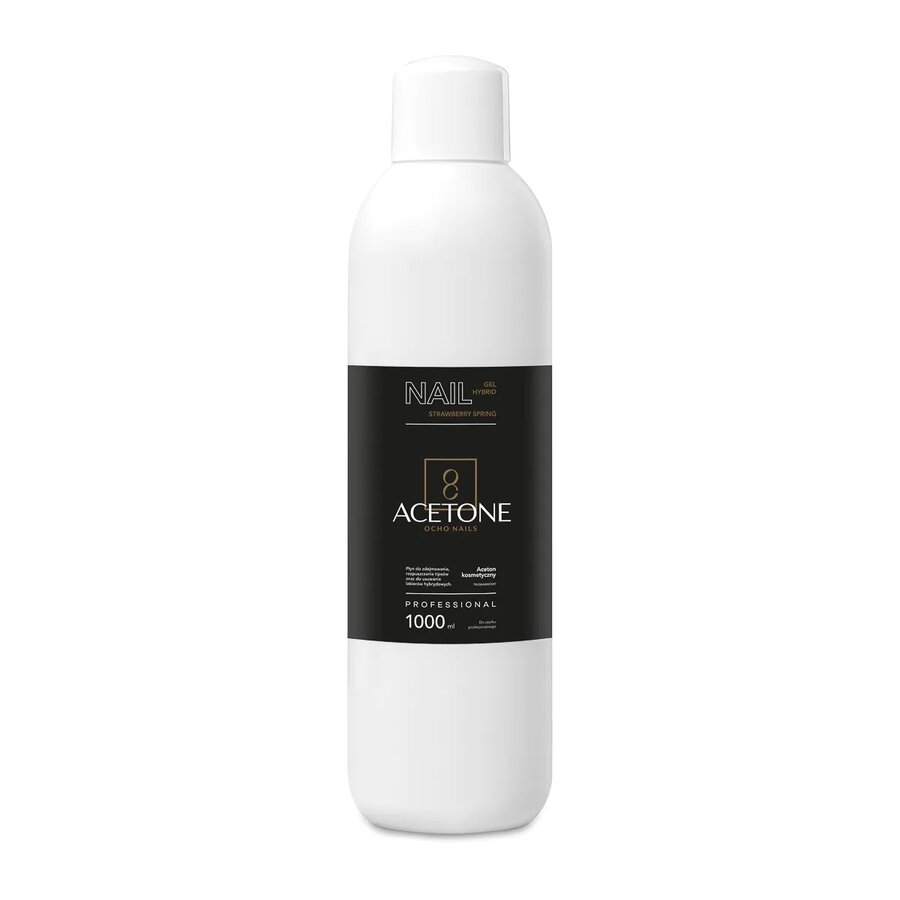 Лакочистител OCHO NAILS 100% ацетон с аромат на ягода 1 л..