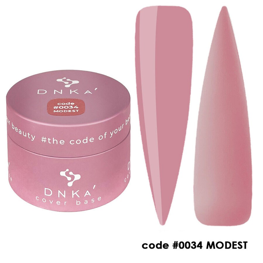 Цветна каучукова основа DNKa 0034 Modest 30 мл. Цветна каучукова основа DNKa 0034 Modest 30 мл.